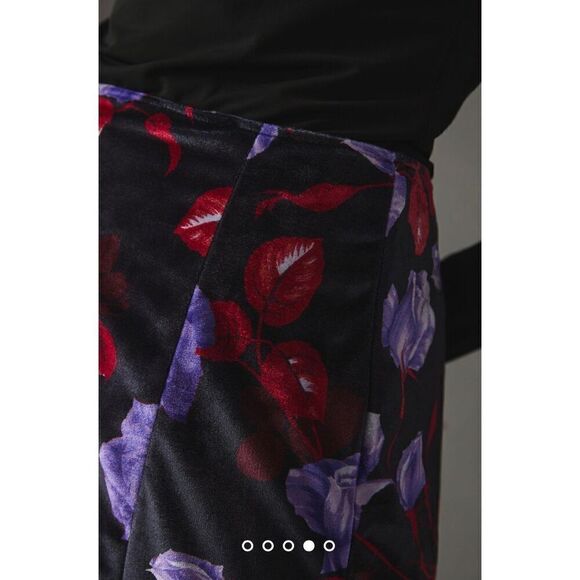 Anthropologie x Maeve Velvet Micro Mini Skirt Size 8 - Picture 5 of 11